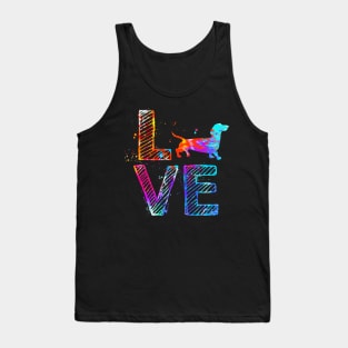 Colorful Dachshund Dog Mom Gifts Dachshund Tank Top